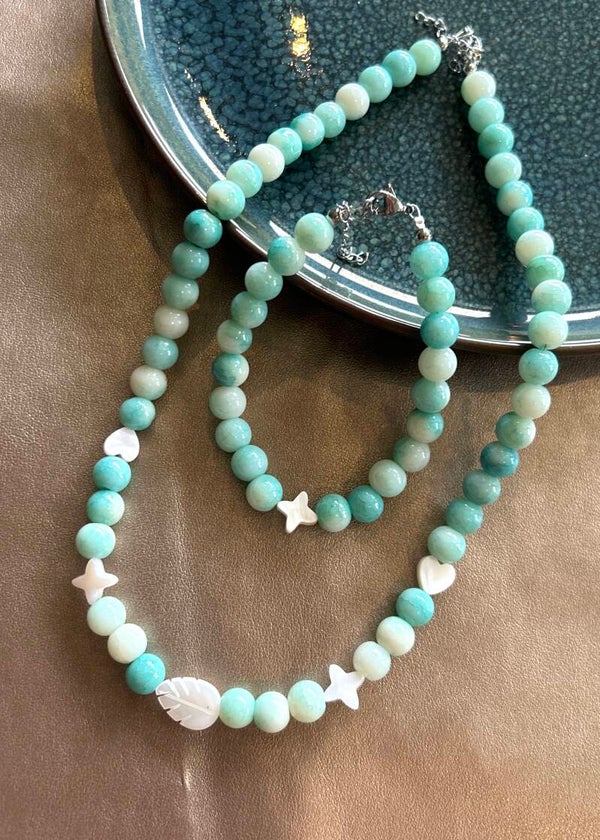 Set Ziss - Summer Breeze Mint met schelp