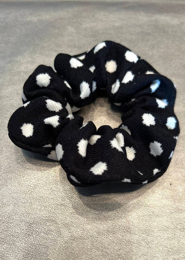 Haaraccessoires Ziss - Scrunchie dots Black