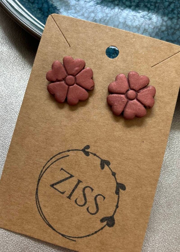 Oorbellen Ziss - Studs donker bruin