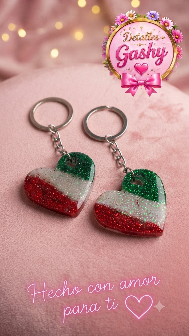 ✨❤️ Llaveros personalizados en forma de corazón ❤️✨