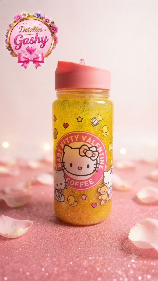 Vasos snowglobe Hello Kitty y sus amigos