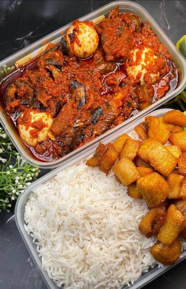White ric/stew