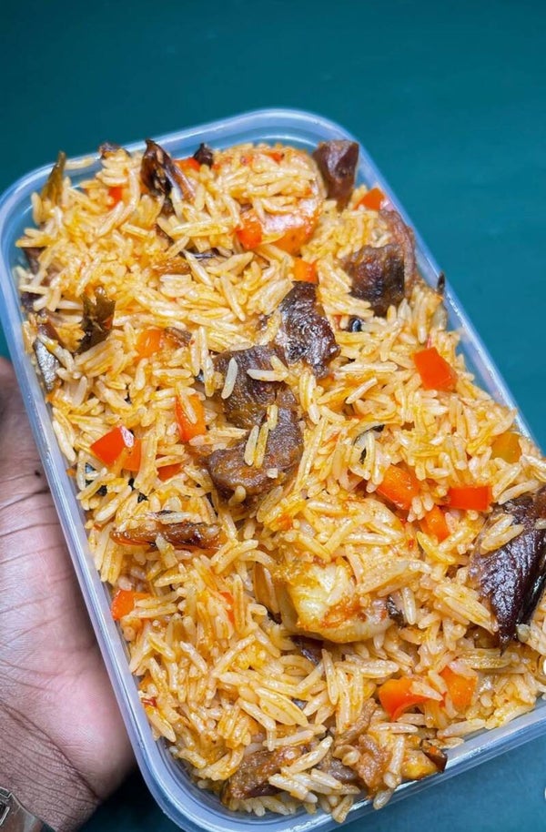 Coconut rice/chicken or turkey/coleslaw