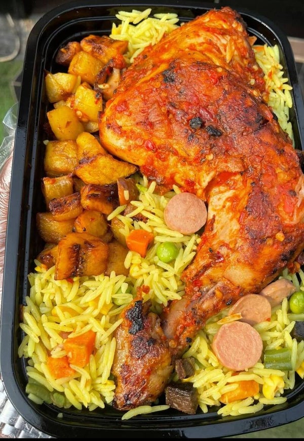 Fried rice/ protein/coleslaw