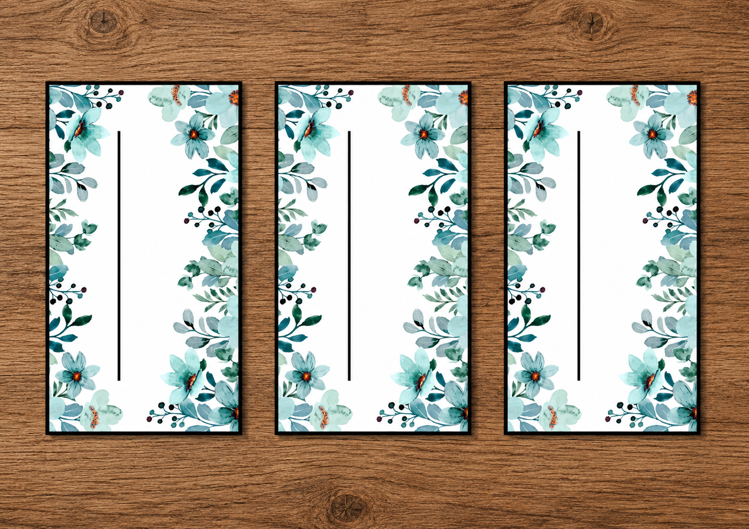 Budget Dashboard Inserts – Blauw Bloemen Design