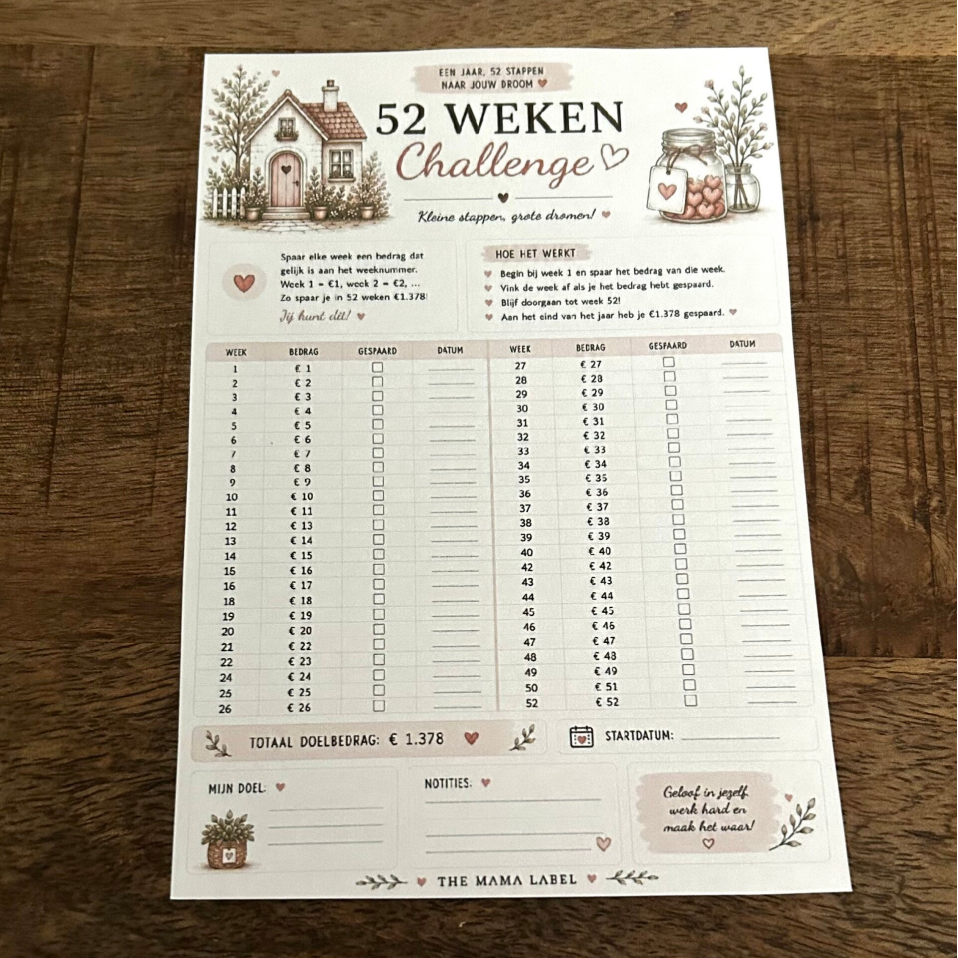 52 weken challenge A5