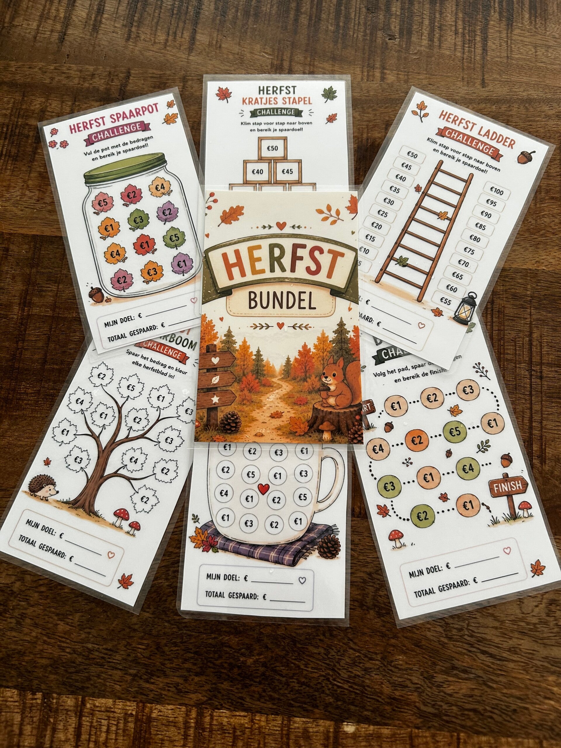 🍂 Herfst Bundel – 6 Spaar Challenges