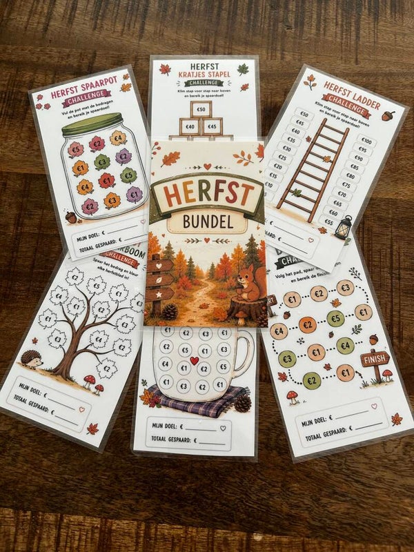 🍂 Herfst Bundel – 6 Spaar Challenges