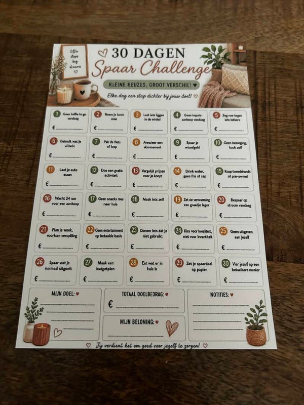 30 dagen spaarchallenge