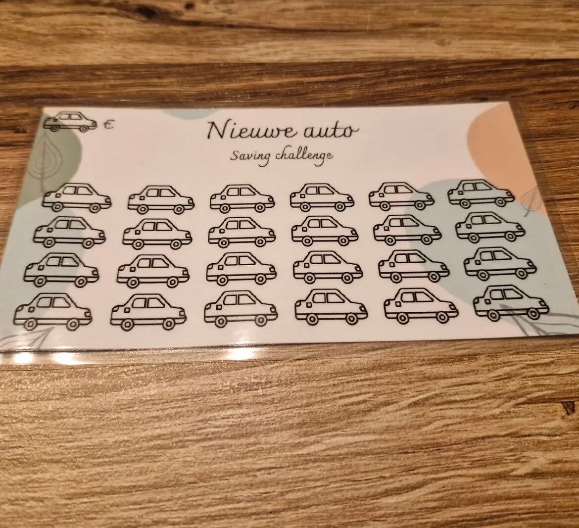 Nieuwe Auto Saving Challenge – Spaarkaart