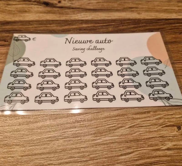 Nieuwe Auto Saving Challenge – Spaarkaart