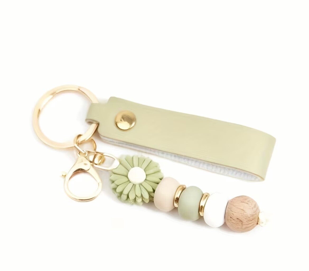 Sleutelhanger bloem groen
