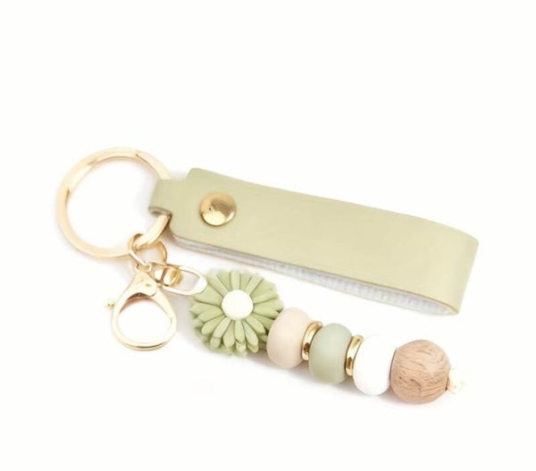 Sleutelhanger bloem groen