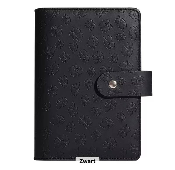 Binder klavertjes zwart A6