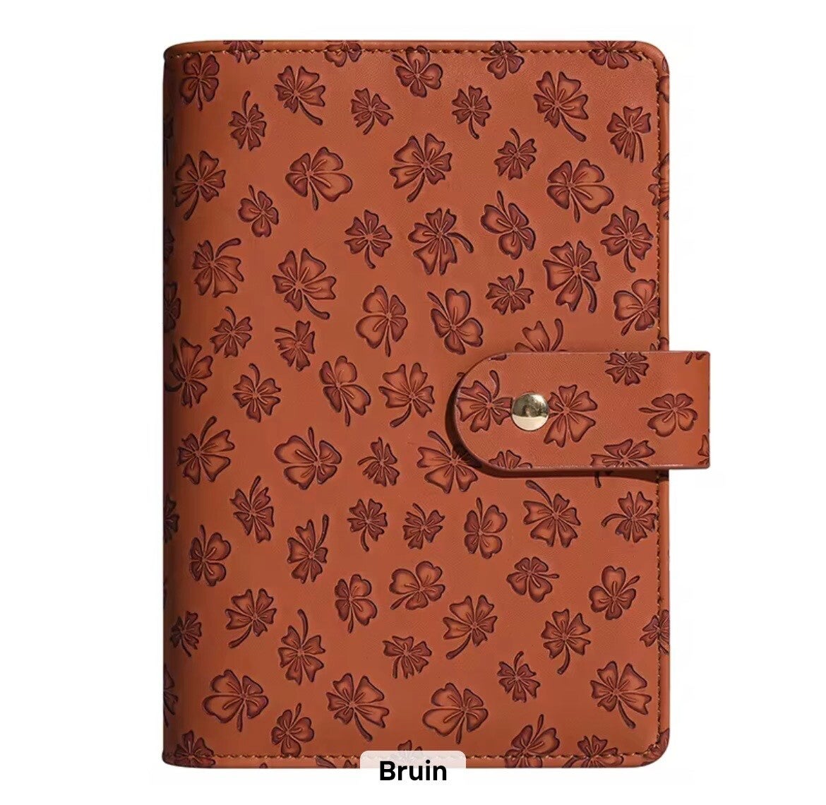 Binder klavertjes bruin A6