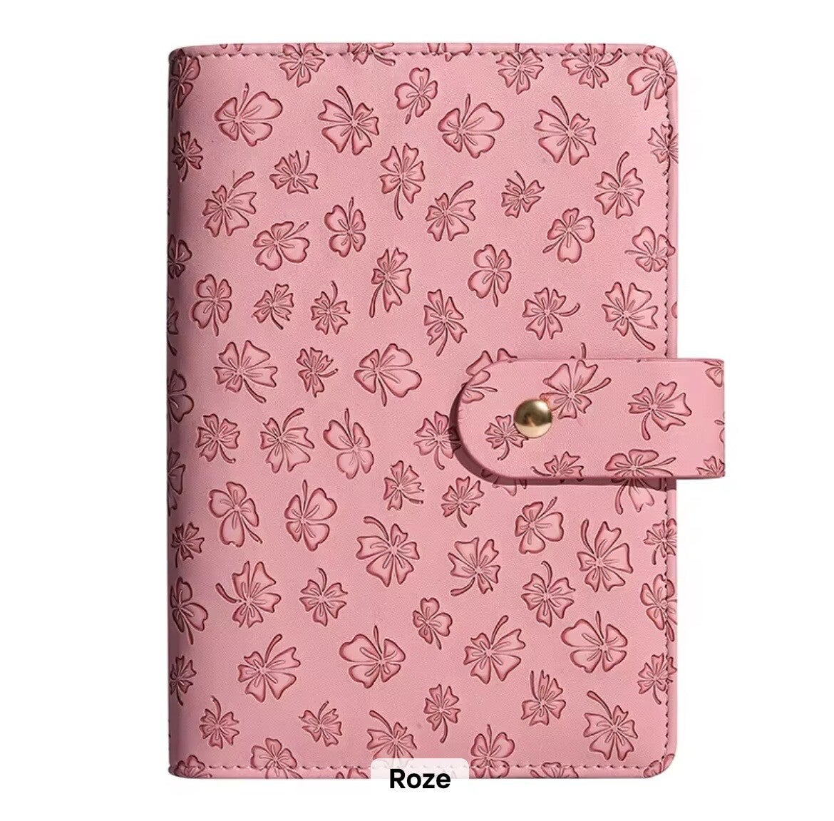 Binder klavertjes roze A6