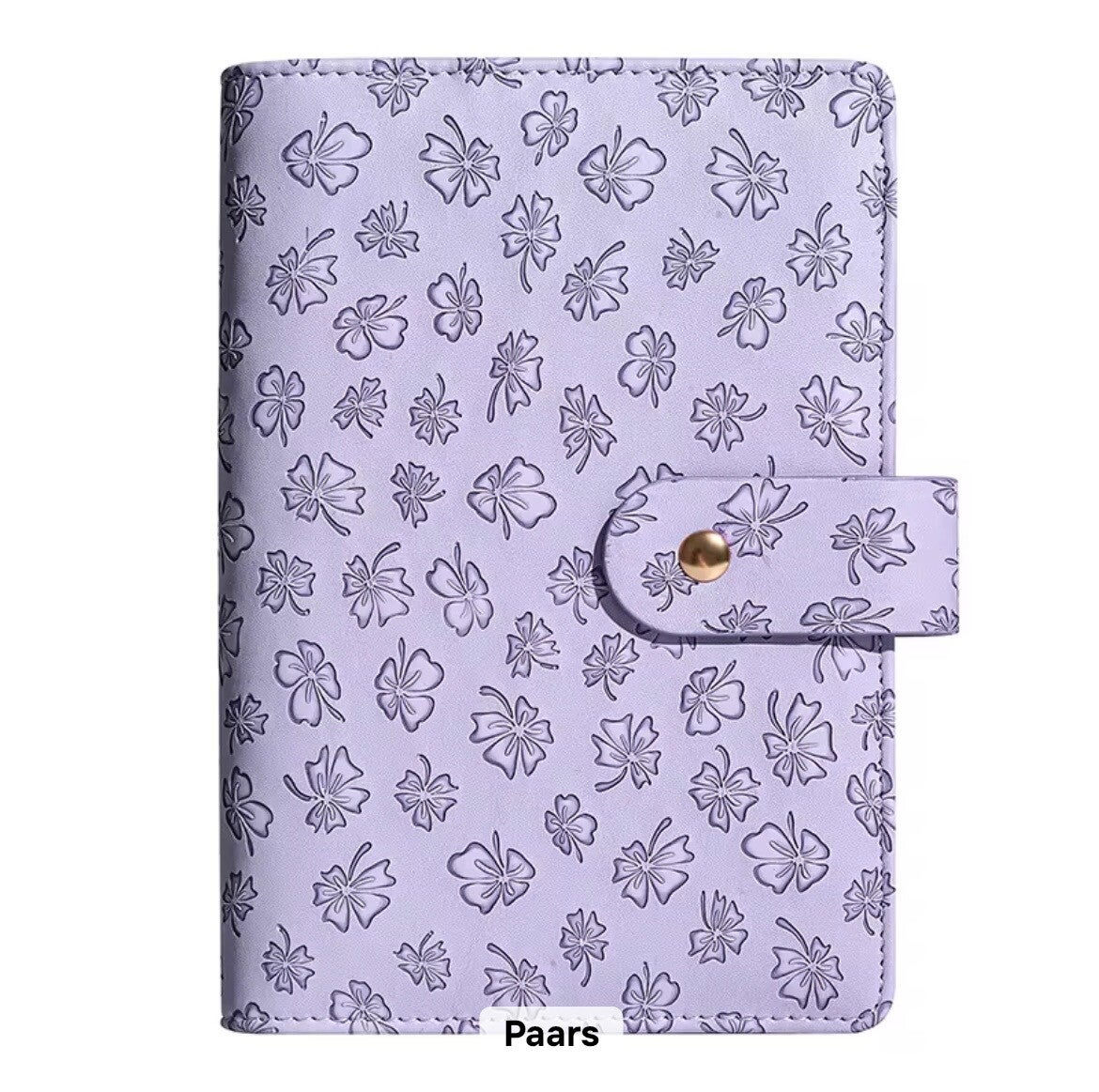 Binder klavertjes paars A6