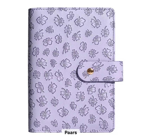 Binder klavertjes paars A6