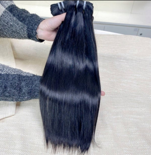 22” Bundle Flawless Raw Hair Natural Straight Single Donor Hair Bundle Human Hair Extensions