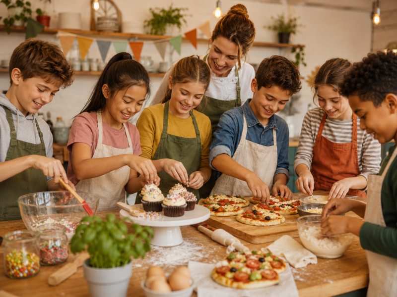 Kinderfeestje met samen koken en bakken bij Foodlab by Mirjam