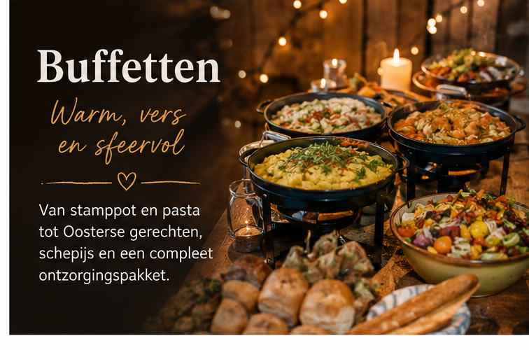 Warme huisgemaakte buffetten van Foodlab by Mirjam