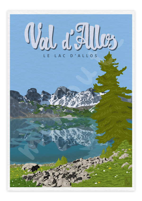 Lac d'Allos - affiche