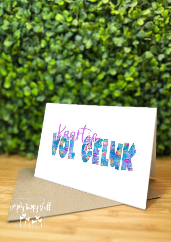 Kaartje vol geluk