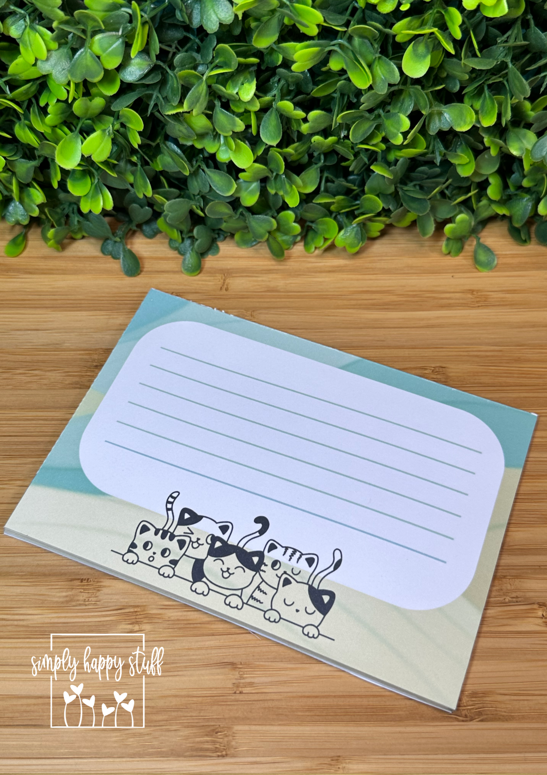 Notitieblokje - Katten geel