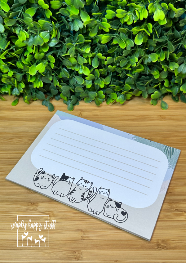 Notitieblokje - Katten lila