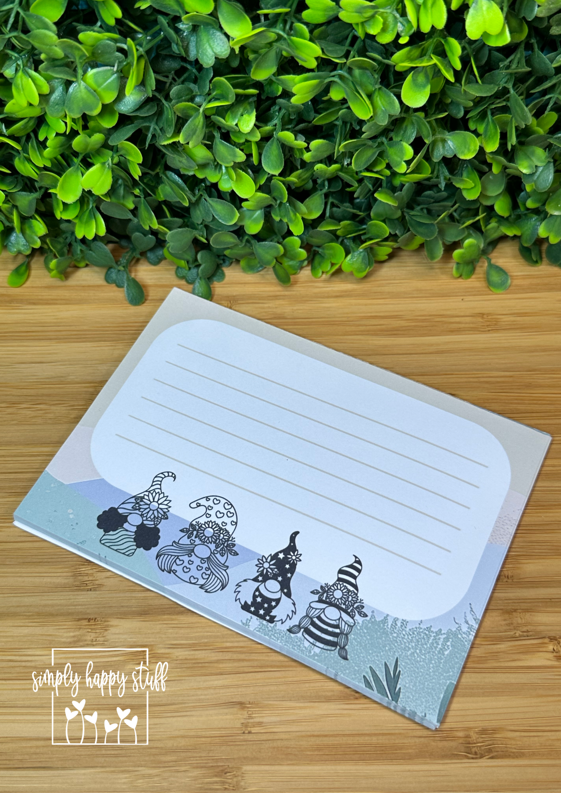 Notitieblokje - Gnomes (kabouters) Lila