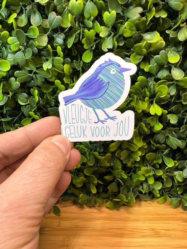 Sticker - VOGEL - Vleugje geluk voor jou