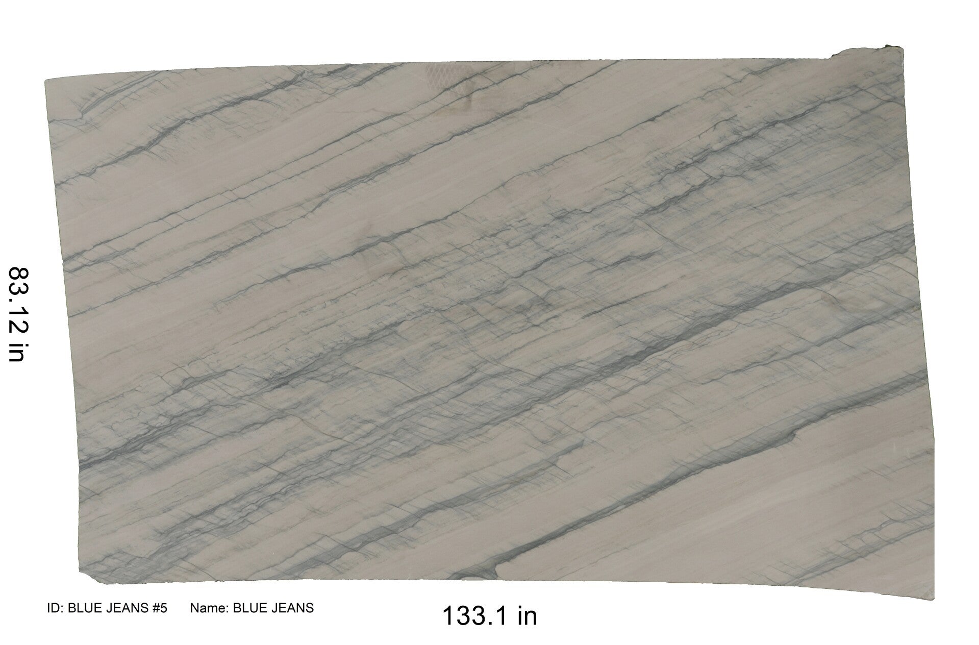 3CM BLUE JEANS QUARTZITE LEATHERED / MATTE