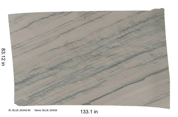 3CM BLUE JEANS QUARTZITE LEATHERED / MATTE