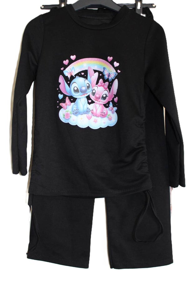 Stitch set - Maat 110-116 -Zwart