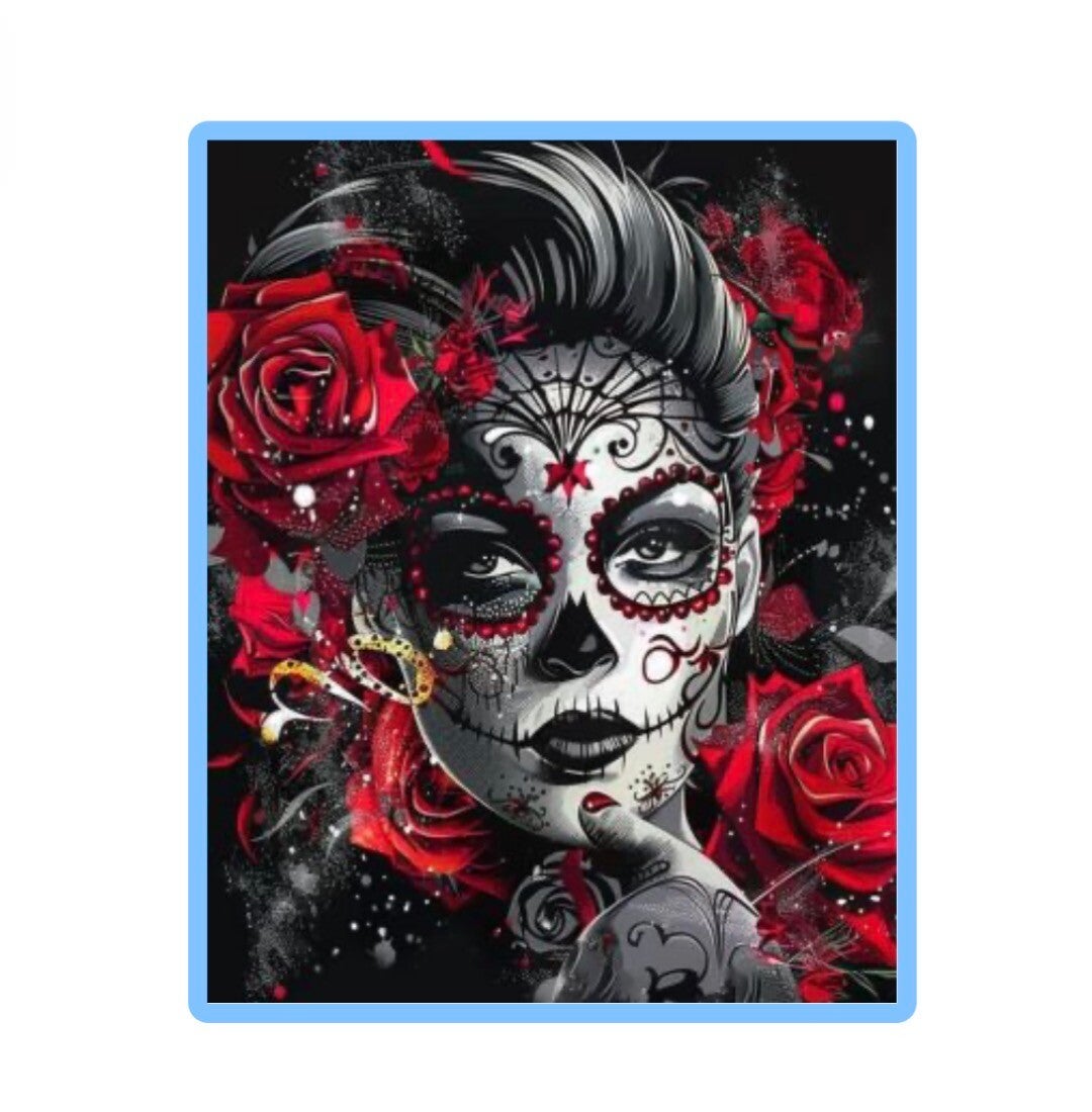 Diamond Painting meisje met rozen