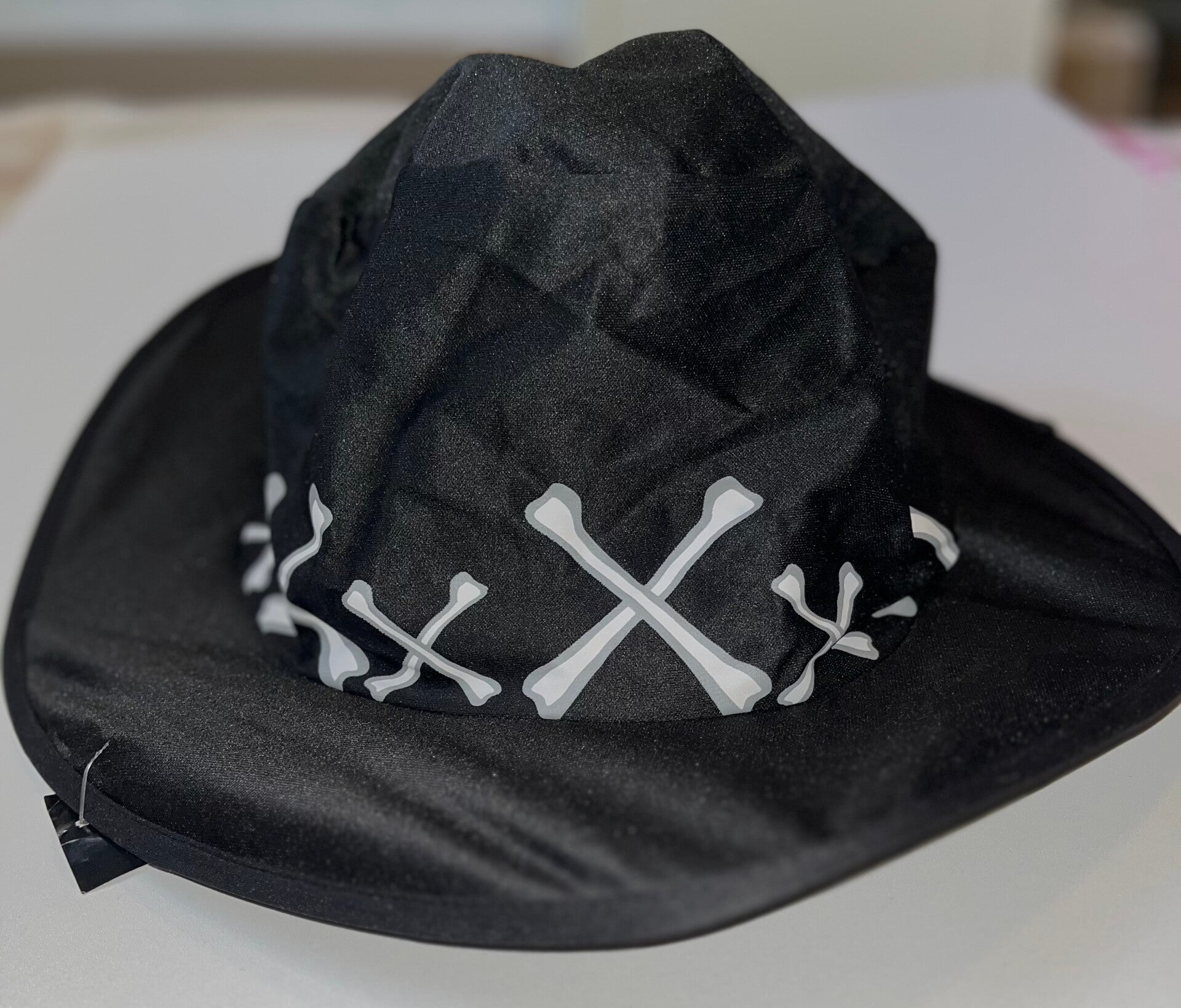 Halloween hoed met bottenprint L