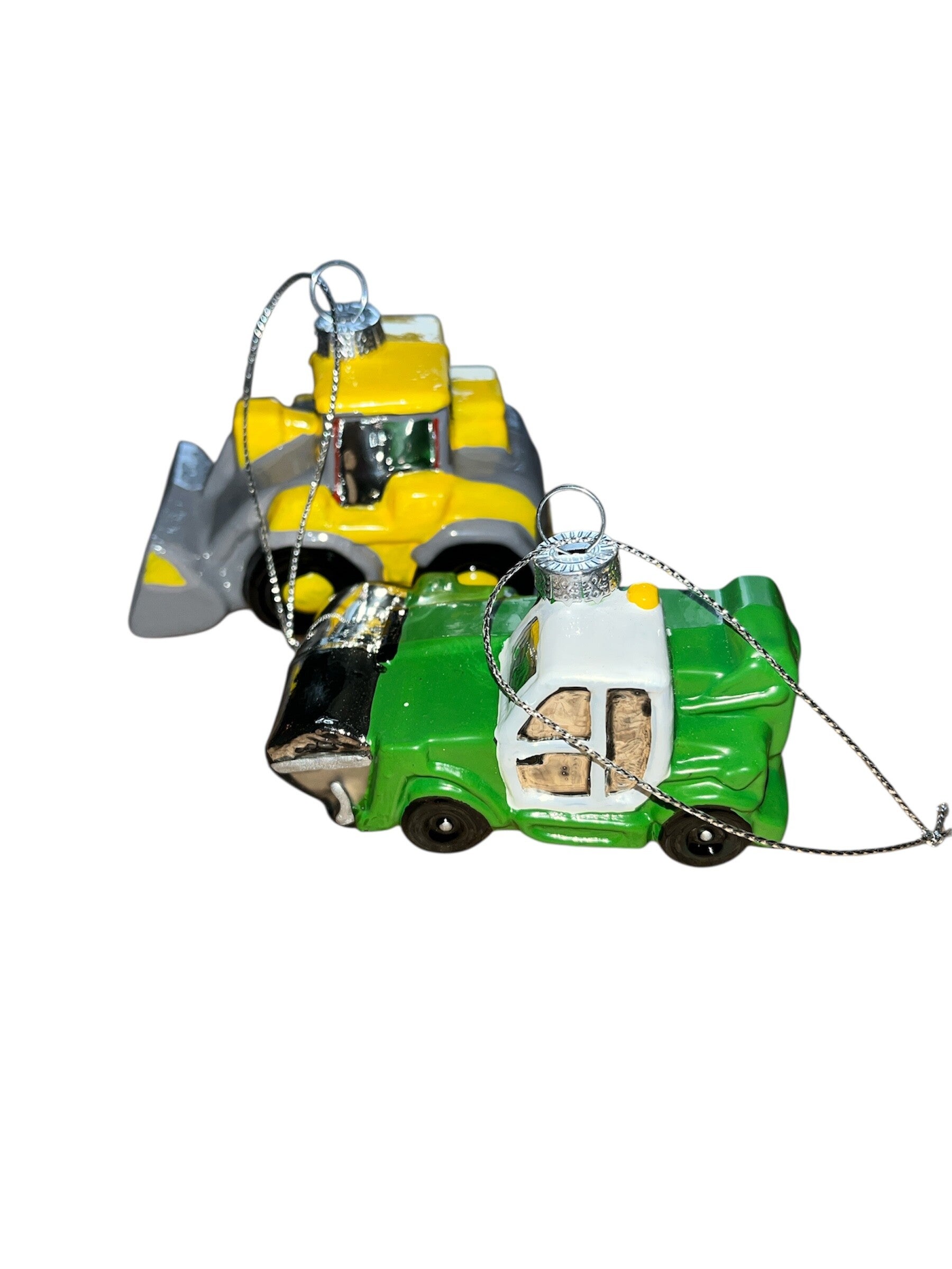 2x Kerstbal truck/auto
