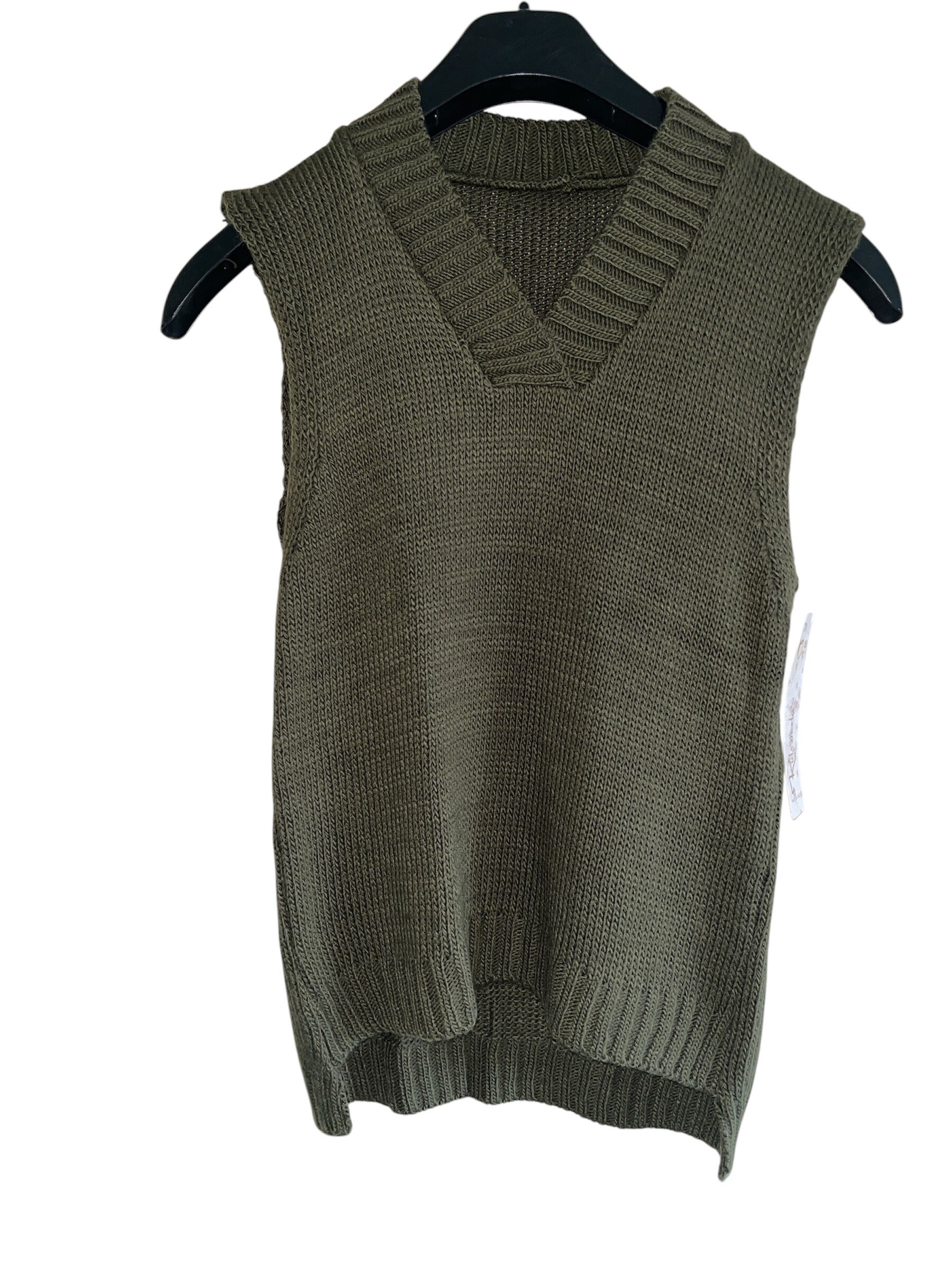 Groene gebreide spencer / mouwloze trui 122-128 Kids Moda