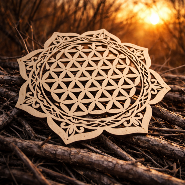 Fleur de Vie en bois – 30 cm