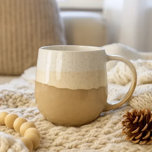 RIGA Becher in Gelbbeige