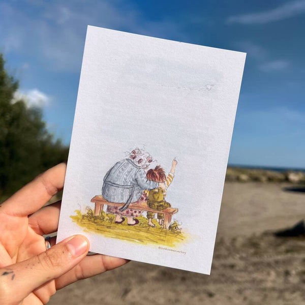 Henri und Oma Hellen I Postkarte