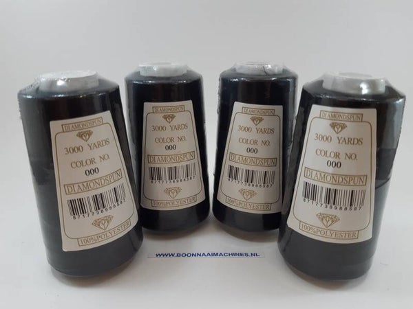 Lockgaren zwart (per 4 stuks)