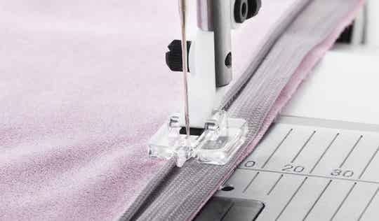 Blinde ritsvoet transparant (413 28 65 45)