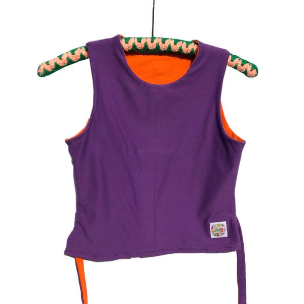 Orange/purple top