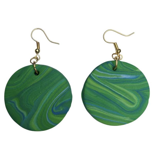 Swirl earrings - Earth