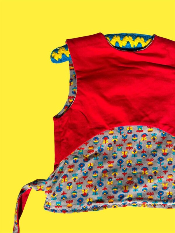 Flower garden top (red, size XS)