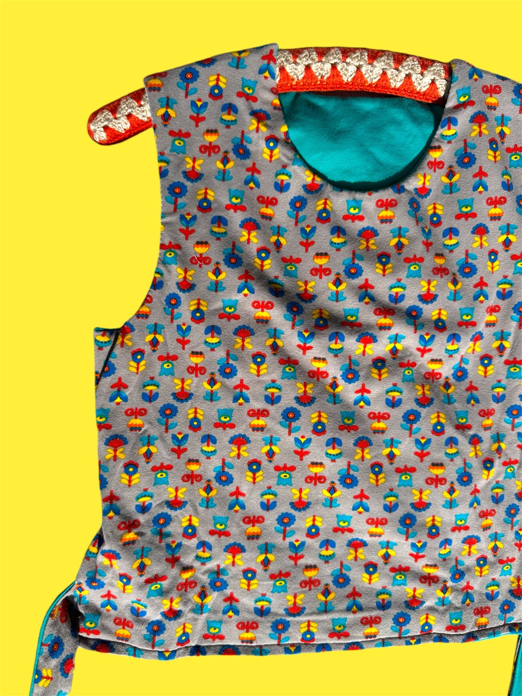 Flower garden top (turquoise, size M)