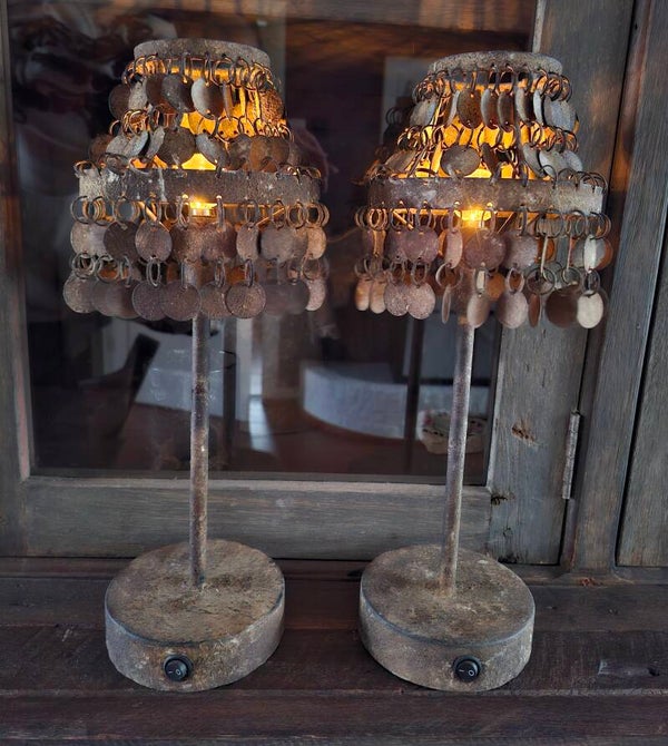 Lamp met muntjes