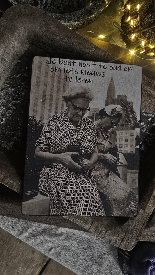 Bordje 'nooit te oud'