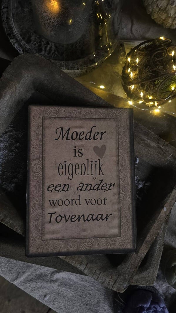 Bordje 'moeder'
